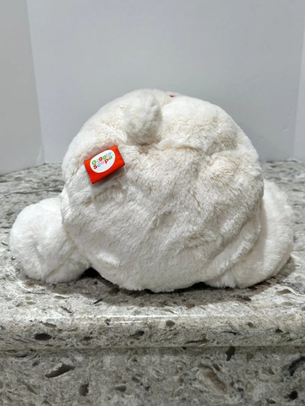 Giggle Scape White Polar Bear Plush Red Scarf Soft Stuffed Animal 15